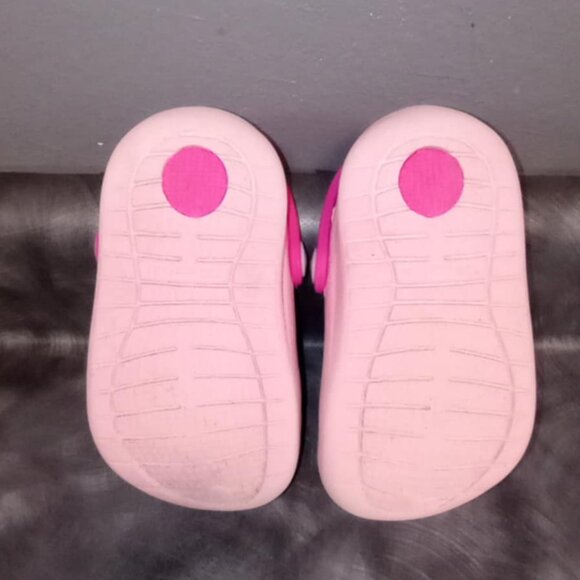 Two Tone Pink Infant Girl Breathable Clog Slip On Shoes Size 1.5 130mm - Picture 5 of 9